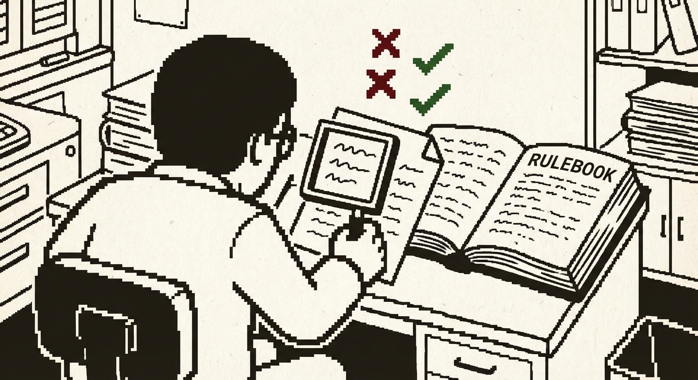 Checking text against brand rulebook