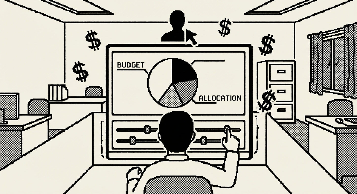 Adjusting budget sliders on screen