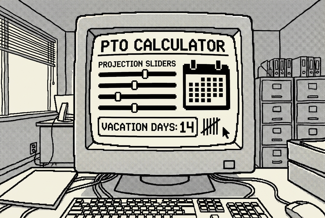 Interactive PTO calculator with projection sliders